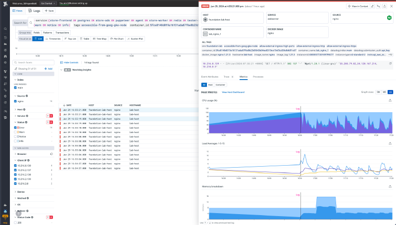 Log metrics